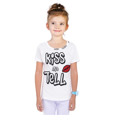 Kiss And Tell Kids  One Piece Tee by Valentinaart