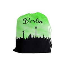 Berlin Drawstring Pouches (large)  by Valentinaart