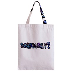 Seriously Zipper Classic Tote Bag by Valentinaart