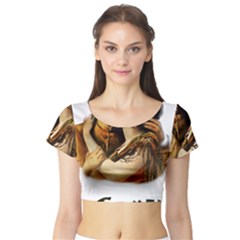 Carmen Short Sleeve Crop Top (tight Fit) by Valentinaart