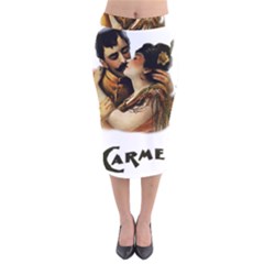 Carmen Velvet Midi Pencil Skirt by Valentinaart