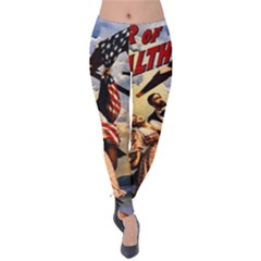 The War Of Wealth Velvet Leggings by Valentinaart