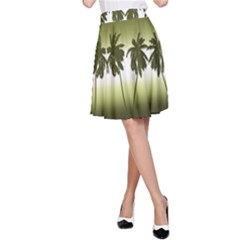 Tropical Sunset A-line Skirt by Valentinaart