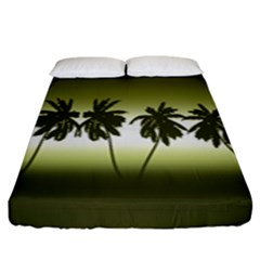 Tropical Sunset Fitted Sheet (king Size) by Valentinaart