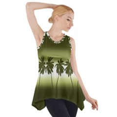 Tropical Sunset Side Drop Tank Tunic by Valentinaart