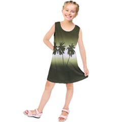 Tropical Sunset Kids  Tunic Dress by Valentinaart