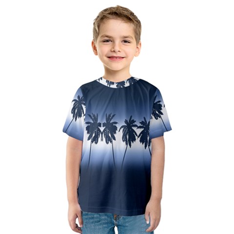 Tropical Sunset Kids  Sport Mesh Tee by Valentinaart