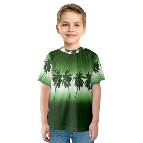 Tropical Sunset Kids  Sport Mesh Tee by Valentinaart