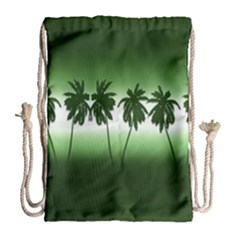 Tropical Sunset Drawstring Bag (large) by Valentinaart