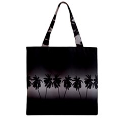 Tropical Sunset Zipper Grocery Tote Bag by Valentinaart