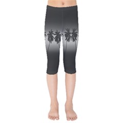 Tropical Sunset Kids  Capri Leggings 