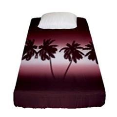 Tropical Sunset Fitted Sheet (single Size) by Valentinaart