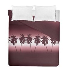 Tropical Sunset Duvet Cover Double Side (full/ Double Size) by Valentinaart