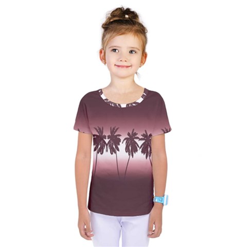 Tropical Sunset Kids  One Piece Tee by Valentinaart