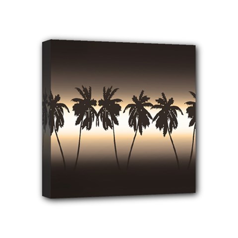 Tropical Sunset Mini Canvas 4  X 4  by Valentinaart