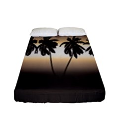 Tropical Sunset Fitted Sheet (full/ Double Size) by Valentinaart