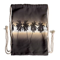 Tropical Sunset Drawstring Bag (large) by Valentinaart