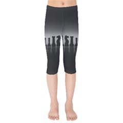 Chess Pieces Kids  Capri Leggings 