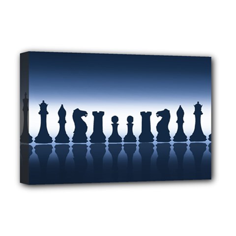 Chess Pieces Deluxe Canvas 18  X 12   by Valentinaart