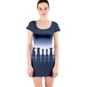 Chess Pieces Short Sleeve Bodycon Dress View1