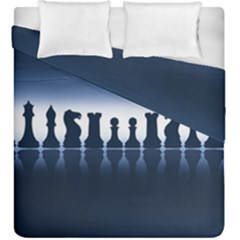 Chess Pieces Duvet Cover Double Side (king Size) by Valentinaart