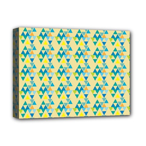 Colorful Triangle Pattern Deluxe Canvas 16  X 12   by berwies