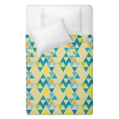 Colorful Triangle Pattern Duvet Cover Double Side (single Size) by berwies