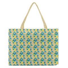 Colorful Triangle Pattern Medium Zipper Tote Bag