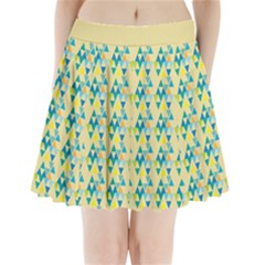 Colorful Triangle Pattern Pleated Mini Skirt by berwies