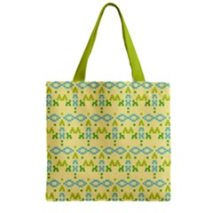 Simple Tribal Pattern Zipper Grocery Tote Bag by berwies