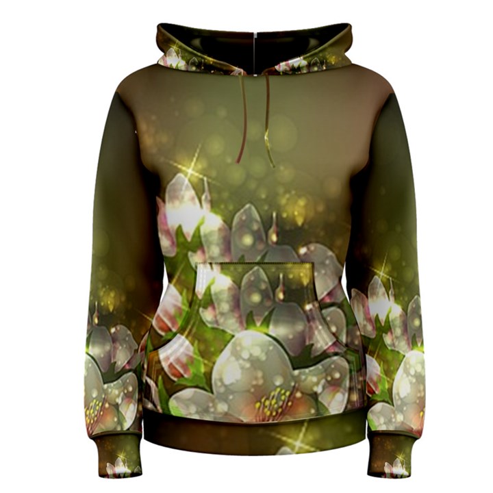 Glowing flowerWomen s Pullover Hoodie