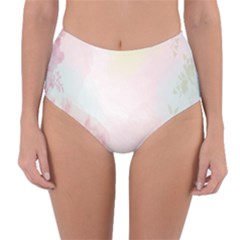 Watercolor Floral Reversible High-waist Bikini Bottoms by Nexatart