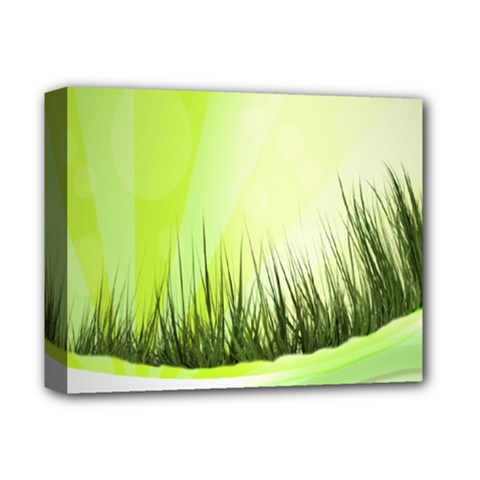 Green Background Wallpaper Texture Deluxe Canvas 14  X 11  by Nexatart