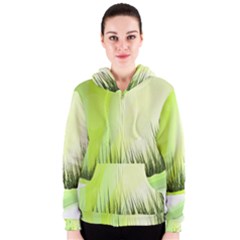 Green Background Wallpaper Texture Women s Zipper Hoodie by Nexatart