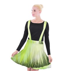 Green Background Wallpaper Texture Suspender Skater Skirt by Nexatart