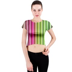 Vertical Blinds A Completely Seamless Tile Able Background Crew Neck Crop Top by Nexatart