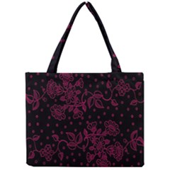 Pink Floral Pattern Background Mini Tote Bag by Nexatart