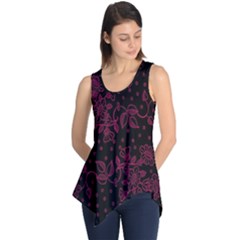 Pink Floral Pattern Background Sleeveless Tunic by Nexatart