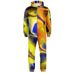 Fractal Art Pattern Cool Hooded Jumpsuit (men)  by Nexatart