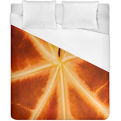 Red Leaf Macro Detail Duvet Cover (california King Size) by Nexatart