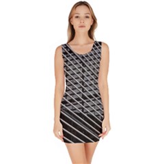 Abstract Architecture Pattern Sleeveless Bodycon Dress