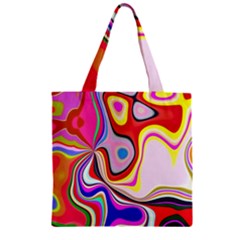 Colourful Abstract Background Design Zipper Grocery Tote Bag by Nexatart