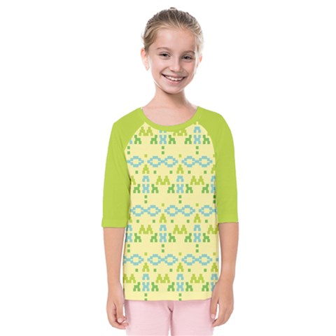 Simple Tribal Pattern Kids  Quarter Sleeve Raglan Tee by berwies