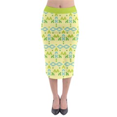 Simple Tribal Pattern Midi Pencil Skirt by berwies