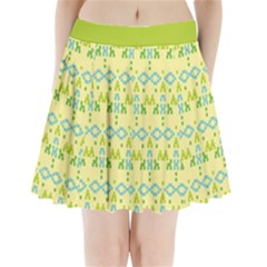 Simple Tribal Pattern Pleated Mini Skirt by berwies