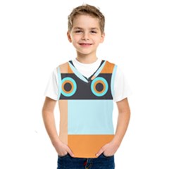 Orange, Aqua, Black Spots And Stripes Kids  Sportswear by digitaldivadesigns