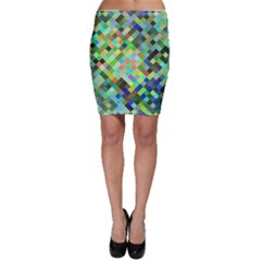 Pixel Pattern A Completely Seamless Background Design Bodycon Skirt