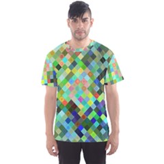 Pixel Pattern A Completely Seamless Background Design Men s Sports Mesh Tee