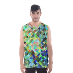 Pixel Pattern A Completely Seamless Background Design Men s Basketball Tank Top