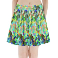 Pixel Pattern A Completely Seamless Background Design Pleated Mini Skirt